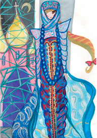 эскиз народного костюма в современной переработке 