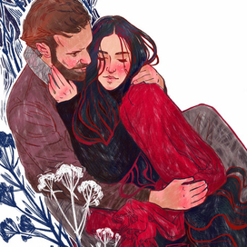 Красная шаль