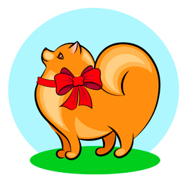 Милый померанский шпиц