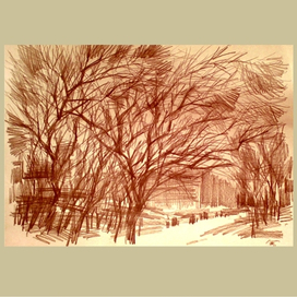 Рабочее утро. Листок из блокнота