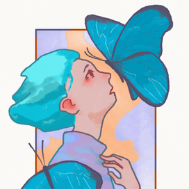 Девушка с бабочками