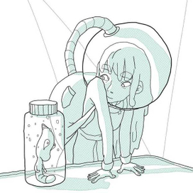 Советская школьница Тата на космо-зоопрактике