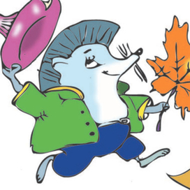 Ежик бегает