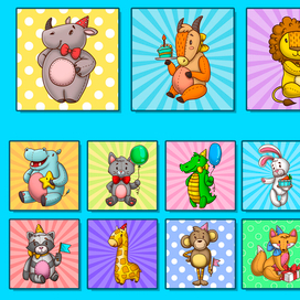 Иллюстрации для детских кубиков