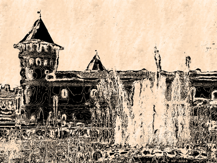 Башня и фонтан