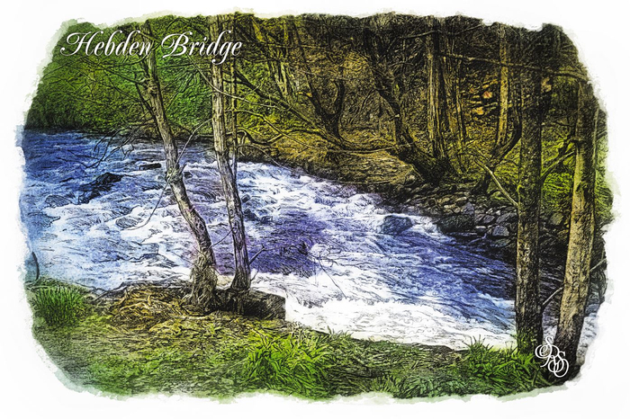 Postcard "Beaumont Clough Valle". 