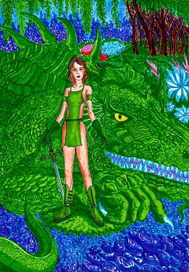 Девушка с драконом