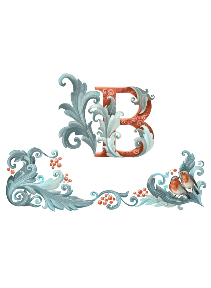 Орнамент буквы В