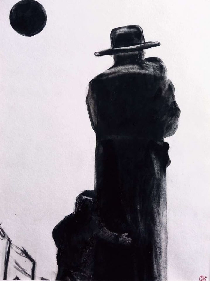 лист из серии,40х30,б.,соус. 2020©О.К.