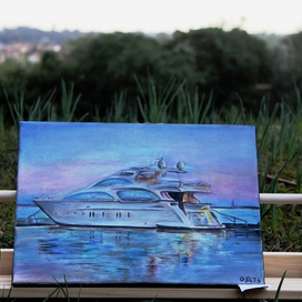 Яхта. 35 на 25 см.