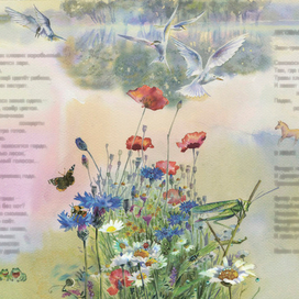 Раздолье трав, ковёр цветов. Бесплатные кузнечиков  концерты