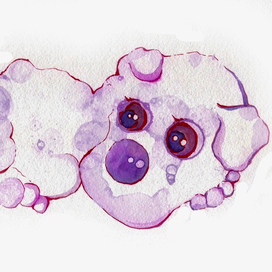 Собачка в авторской технике