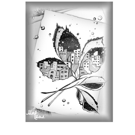 Осенние листья - память о лете.Стилизация.