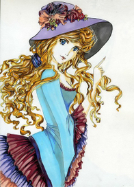 девушка в шляпе