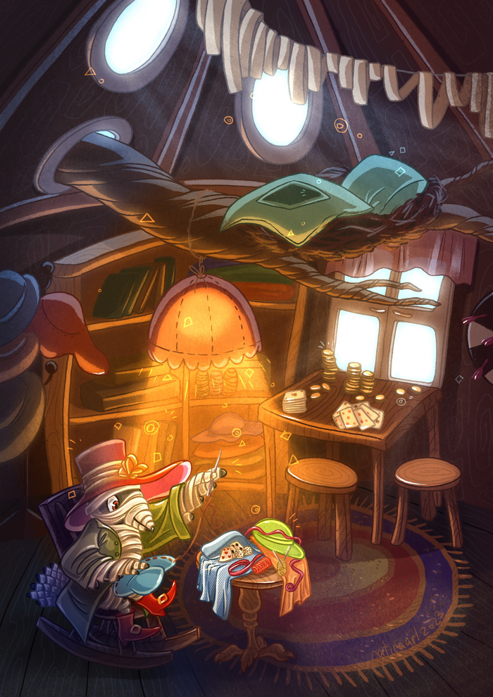 Ворона мумия швея