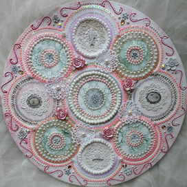 Объемная картина "Винтажное кружево". Ассамбляж