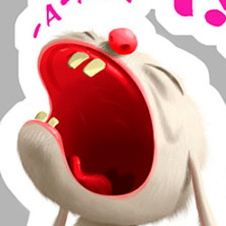 Стикер с заей.