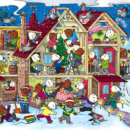 Упаковка-виммельбух с мишками