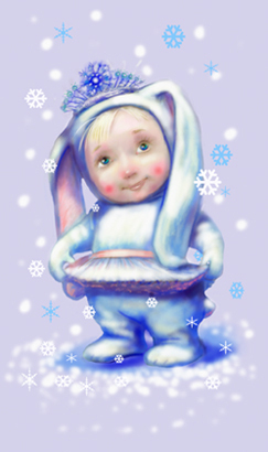 Новогодняя открытка. Снежинка