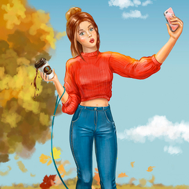 "Девушка с кофе" 