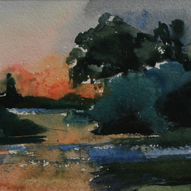 Кубань, закат