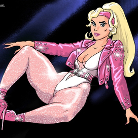 Пин-ап открытка к альбому "Turbo" группы Judas Priest