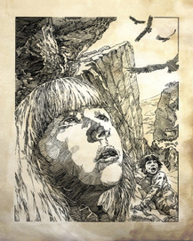 встреча на скалистой тропе