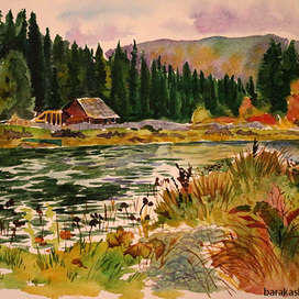 Одинокий домик на берегу Мрас-Су