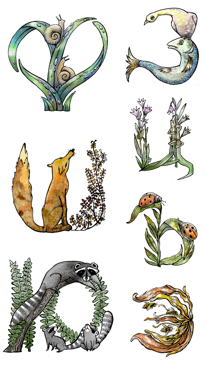 Буквы лесного алфавита