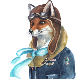 Лиса - пилот