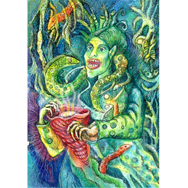 Полосная иллюстрация "Морская Ведьма "