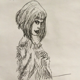 девушка в шубе