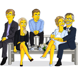 портрет в стиле Симпсонов