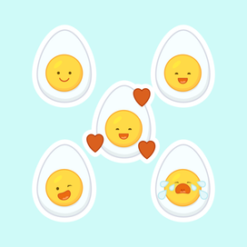 Стикеры Яйцо