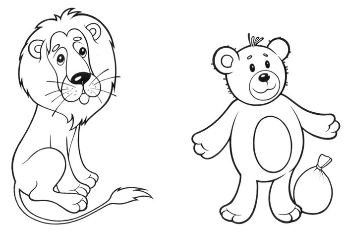 Буквы Л и М (раскраска)