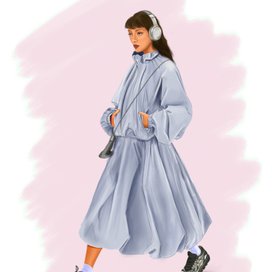 Девушка в наушниках