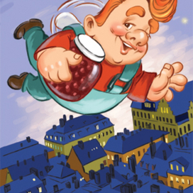 Мужчина в полном расцвете сил над крышами Стокгольма