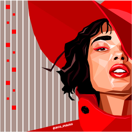 Современный геометрический Fashion портрет.