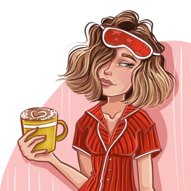 Девушка с кофе
