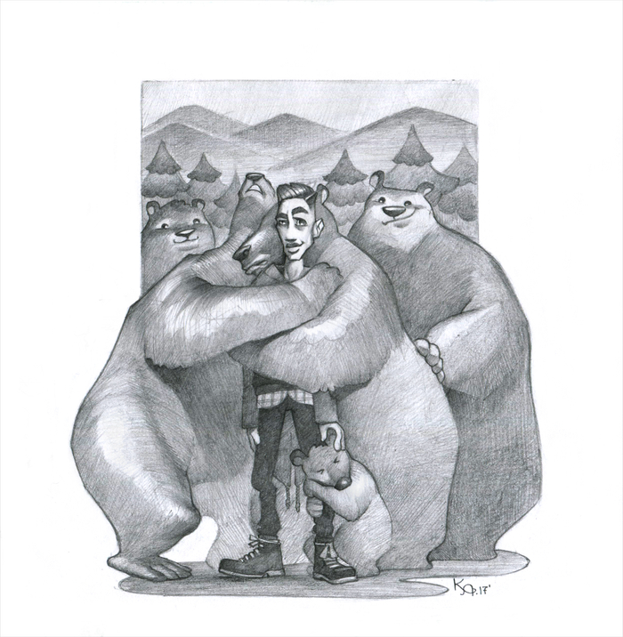 Дома встречают.