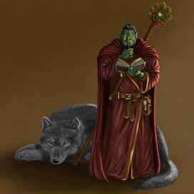 Орк-Маг и волк
