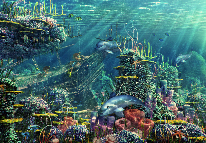 In the depths of the ocean