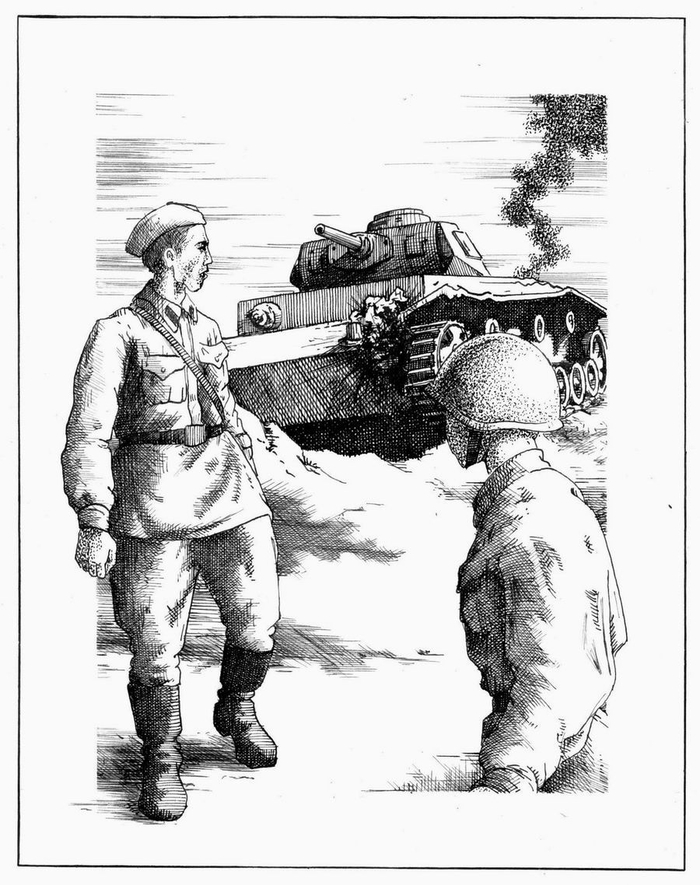 У подбитого танка