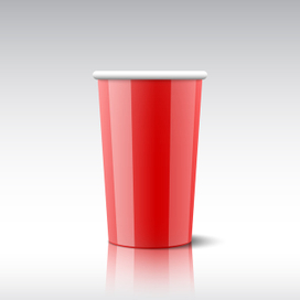 Пластиковый стакан (вектор)
