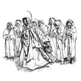 “Личные записки капитана Ричарда Ф. Бертона о паломничестве в Медину и Мекку”, полосная иллюстрация.