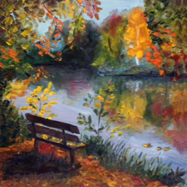 Лавочка в парке