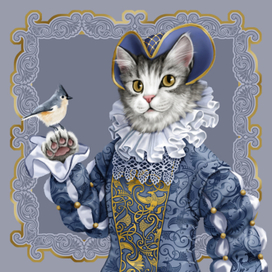 дама с птичкой