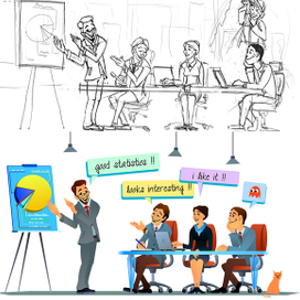 business concept - sketch/vector
