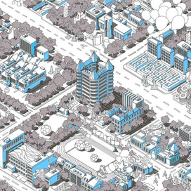 Карта для веб-сайта дизайн студии. 