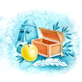 Заставка к сказке "Про Ясичку и золотое яблоко"